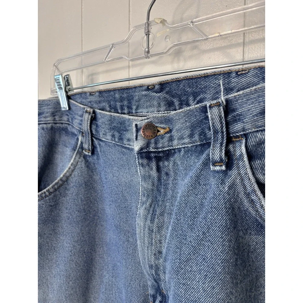 Men's Rustler Blue Work Jeans‎ 36x29 Regular Fit Straight Denim